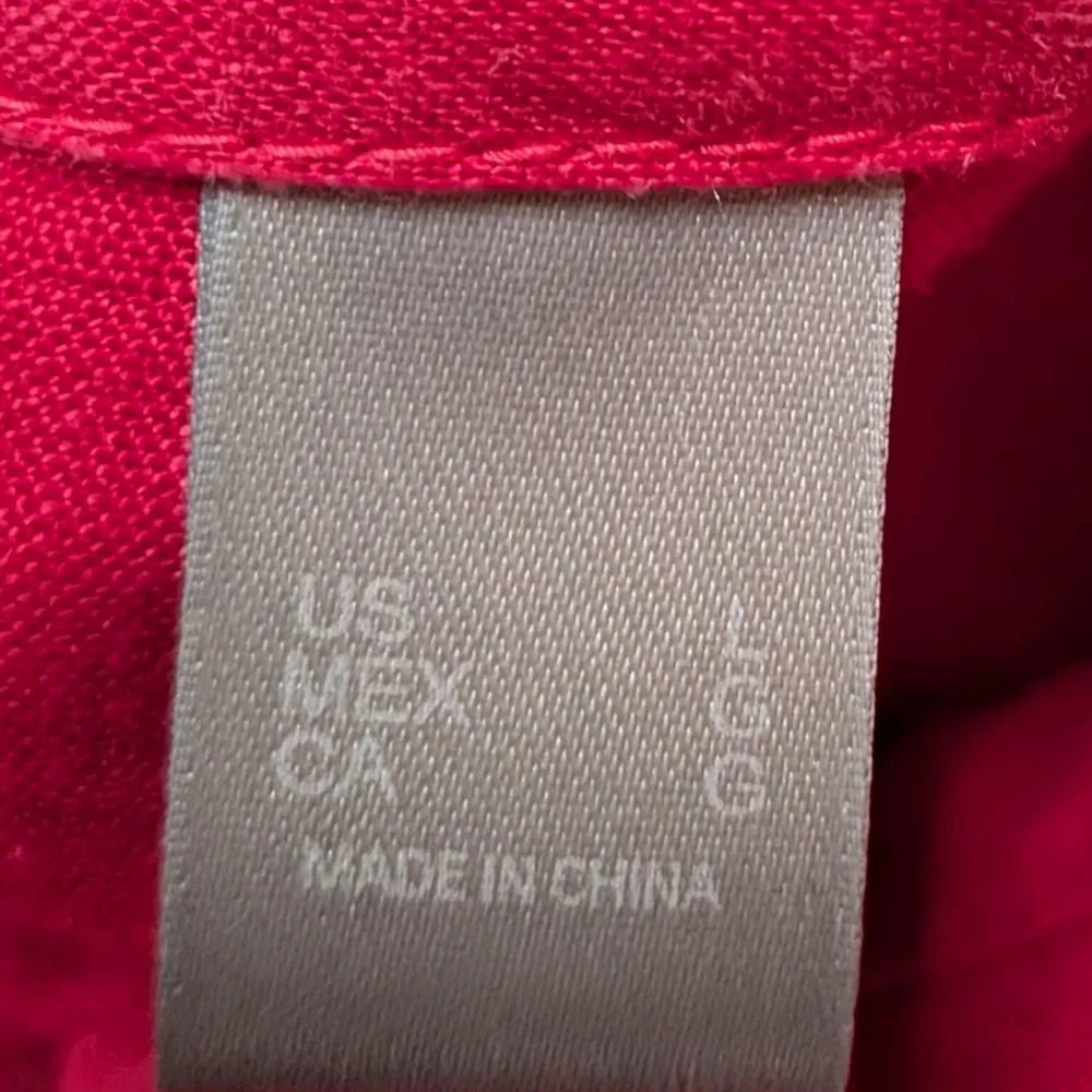 Liz Claiborne Crimson Red Work Shirt Professional Button Up Top XL - Picture 6 of 9